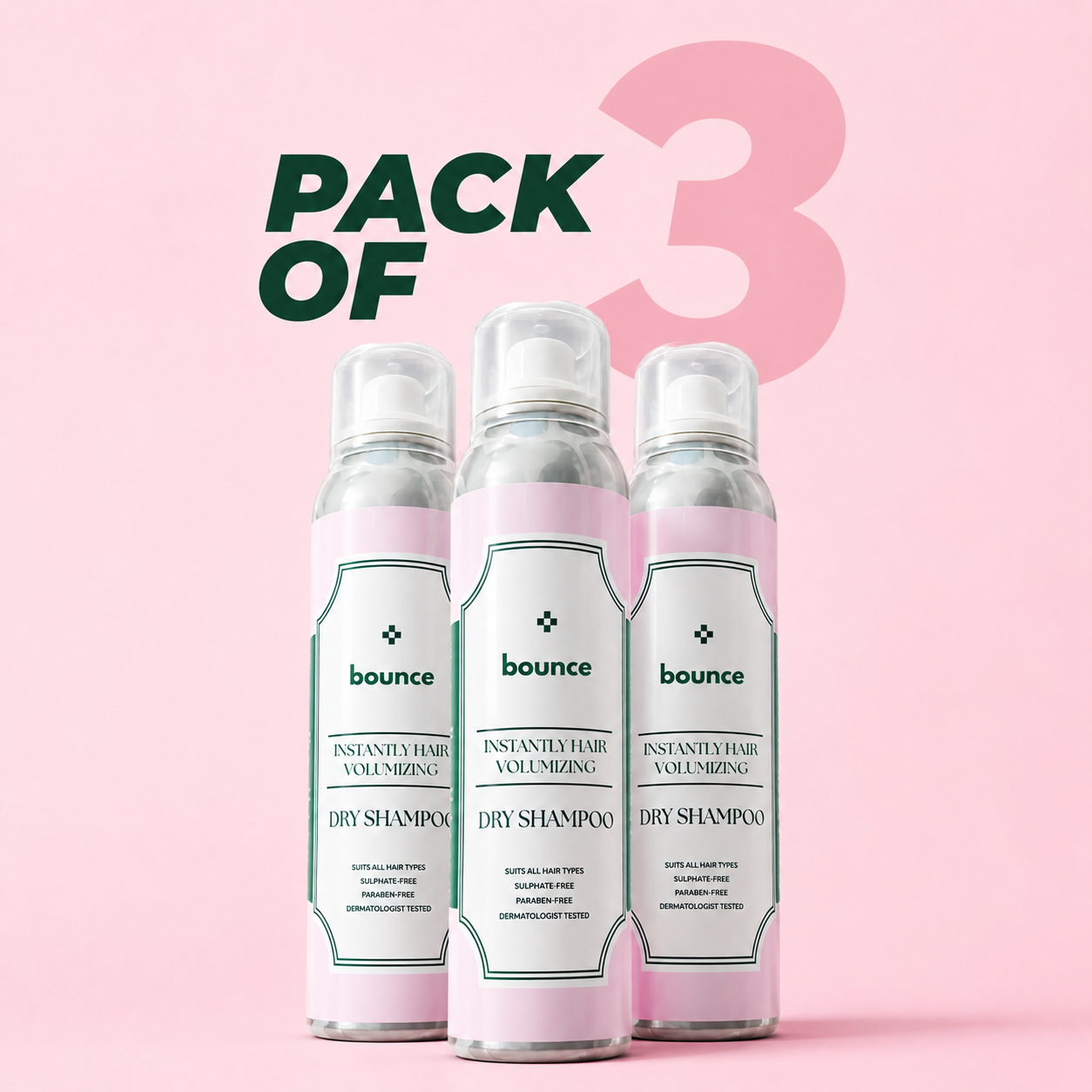 Pack of 3-Bounce dry shampoo